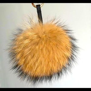 100% all natural fox fur pom Pom for hats or bag charm. Made to order